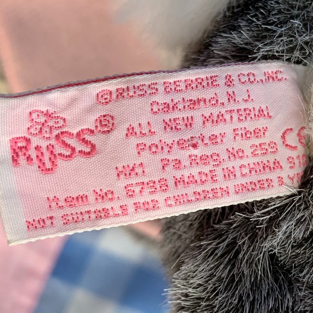 "Bouncy" by Russ Caress Soft Pets 8" plush Bunny - Picture 10 of 13